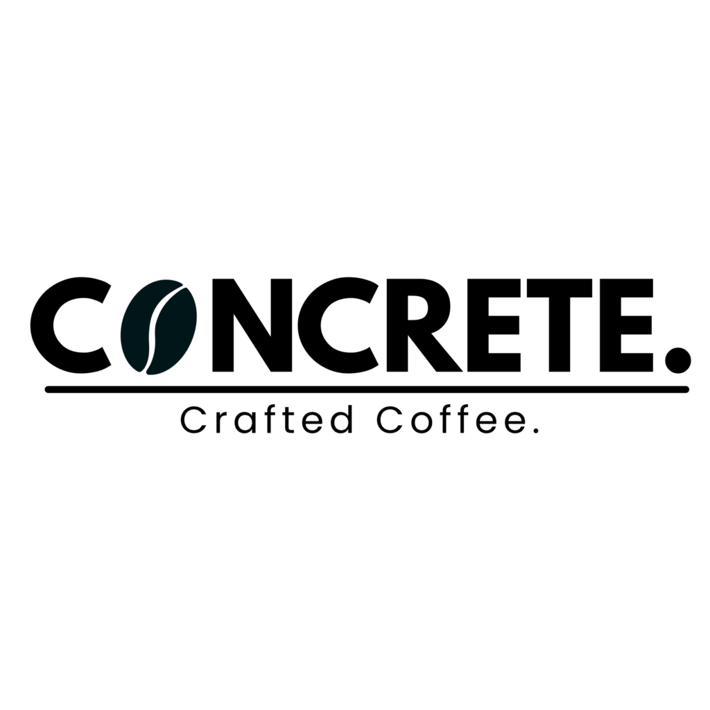 Logo von Concrete. – modernem Kaffeeladen in Köln auf hellem Hintergrund Logo von Concrete. – modernem Kaffeeladen in Köln auf hellem Hintergrund