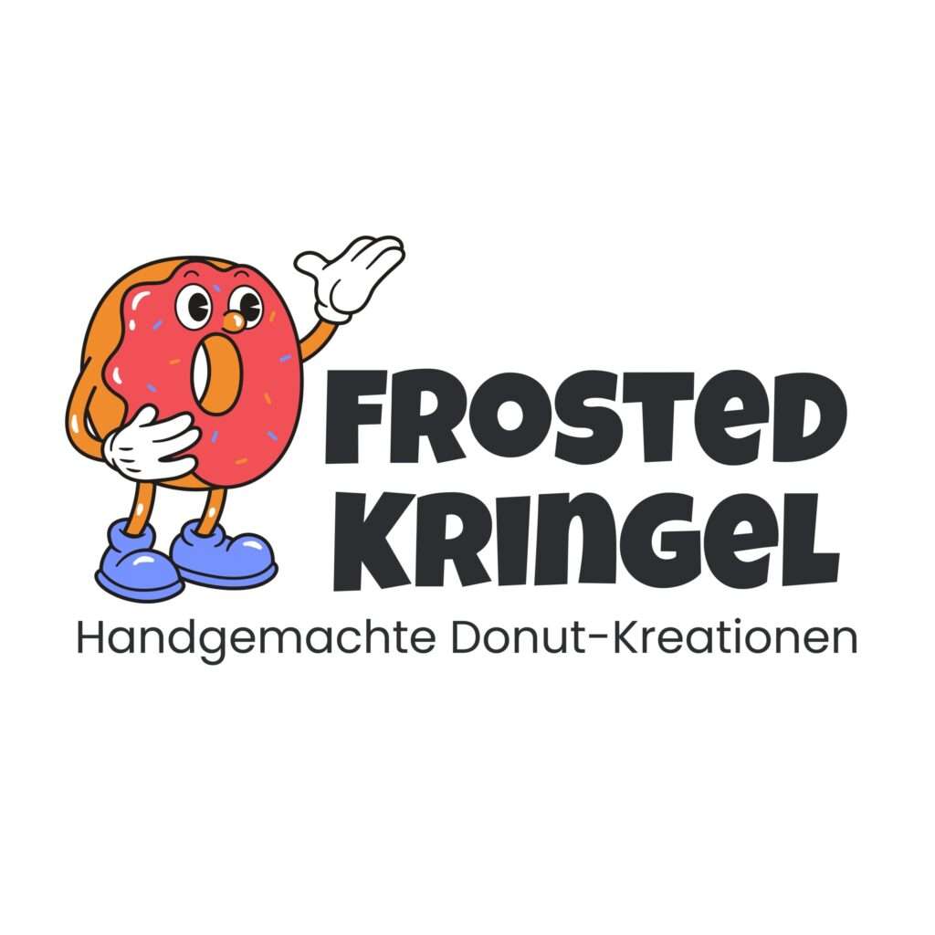 Logo von Frosted Kringel – moderner Donutladen in Köln auf hellem Hintergrund Logo von Frosted Kringel – moderner Donutladen in Köln auf hellem Hintergrund